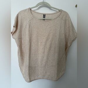 Anthropologie Heathered Oatmeal Short Sleeve T-Shirt
